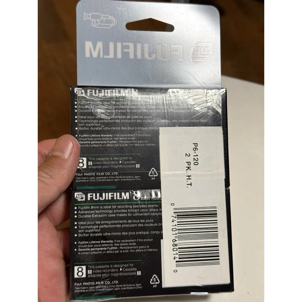 BRAND NEW SEALED FUJI FILM 8mm HIGH QUALITY P6-120 VIDEO CAMCORDER TAPES 2 PACK